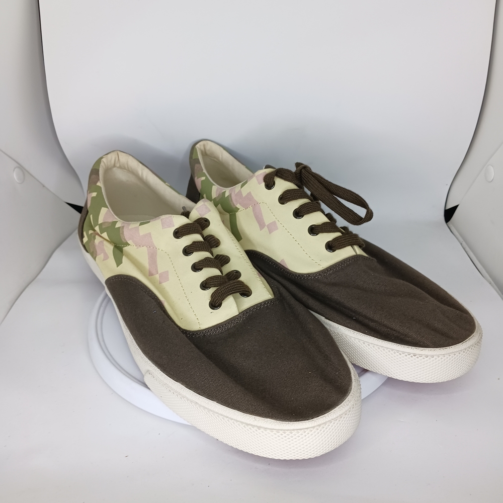 Bucket Feet Brown and Cream Camouflage Sneakers